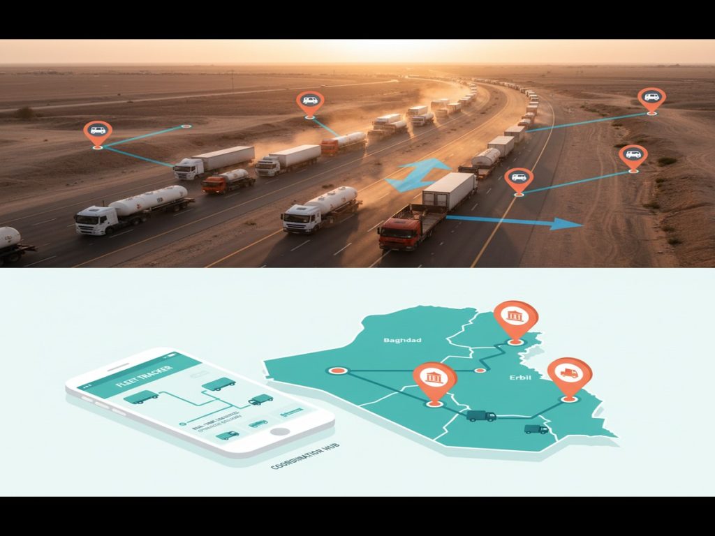 freight forwarding services iraq logistics operations in modern Iraq warehouse facility - freight services iraq