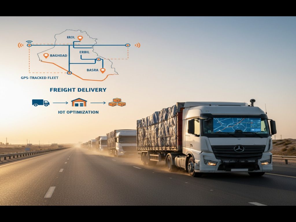 logistics company baghdad logistics operations in modern Iraq warehouse facility - cargo company baghdad