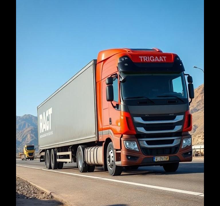 Cargo truck transporting Customs Clearance Iraq on Iraq highway for cross-border logistics - customs brokers iraq