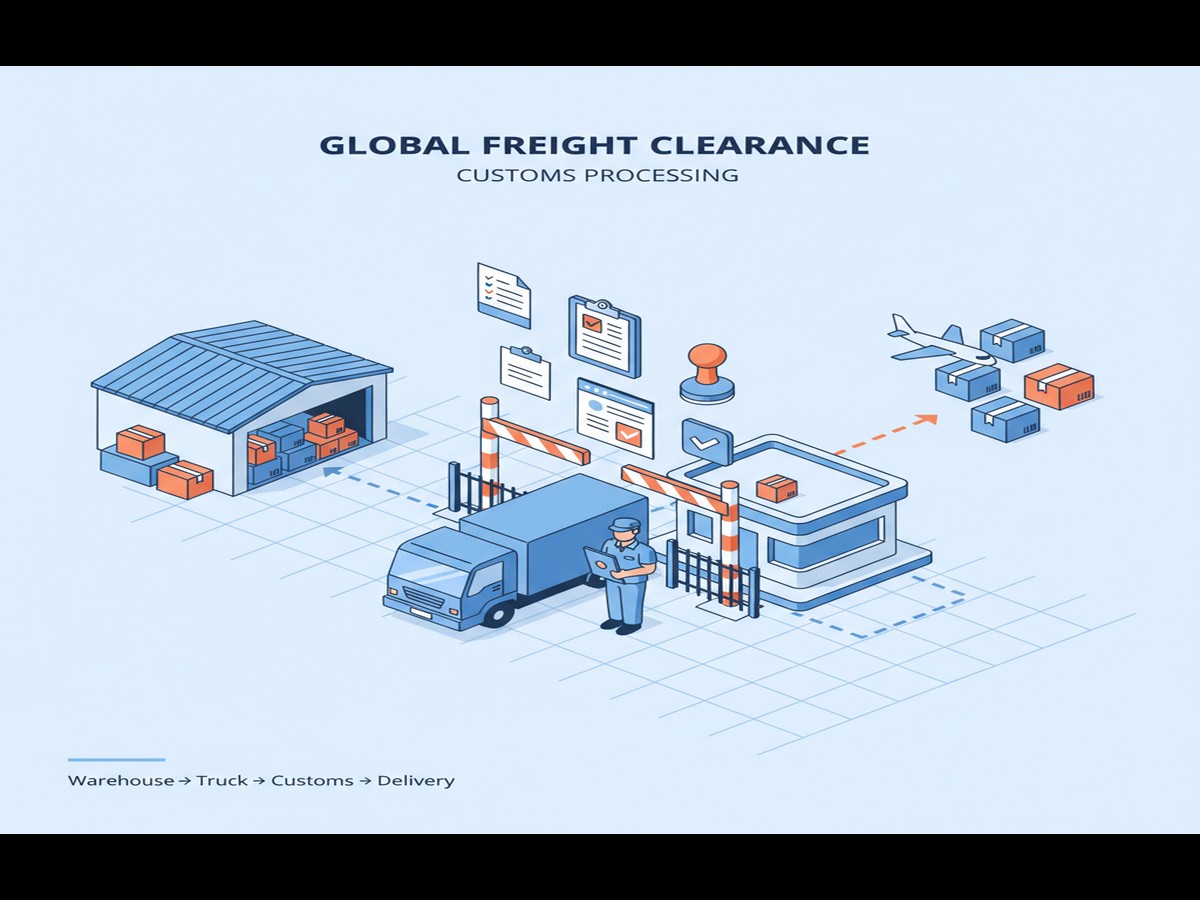 Cargo truck transporting freight forwarding services iraq on Iraq highway for cross-border logistics