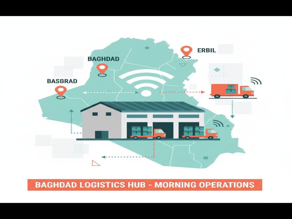 partial transportation logistics operations in modern Iraq warehouse facility - less than truckload iraq