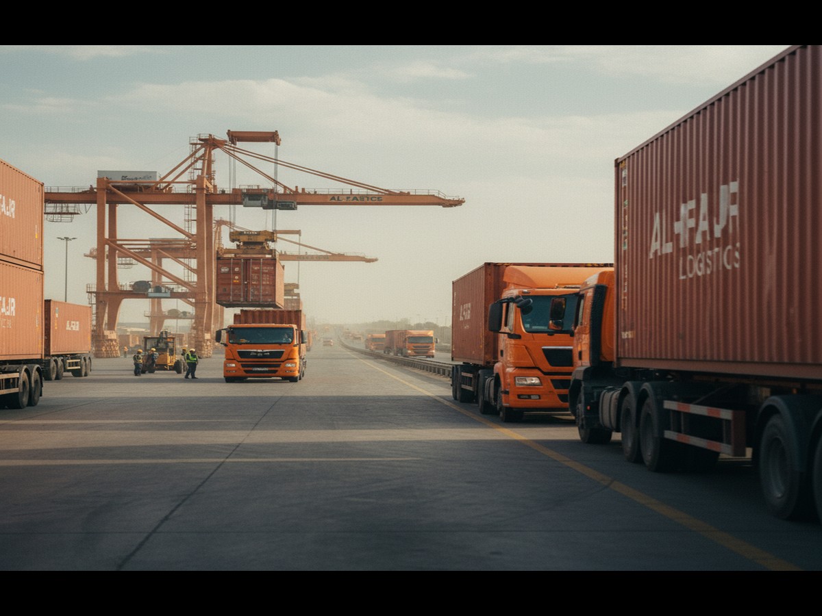 FCL and LCL shipping logistics operations in modern Iraq warehouse facility