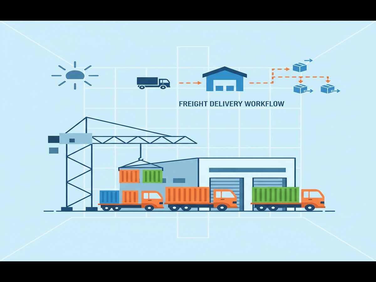 Cargo truck transporting global ocean freight solutions on Iraq highway for cross-border logistics