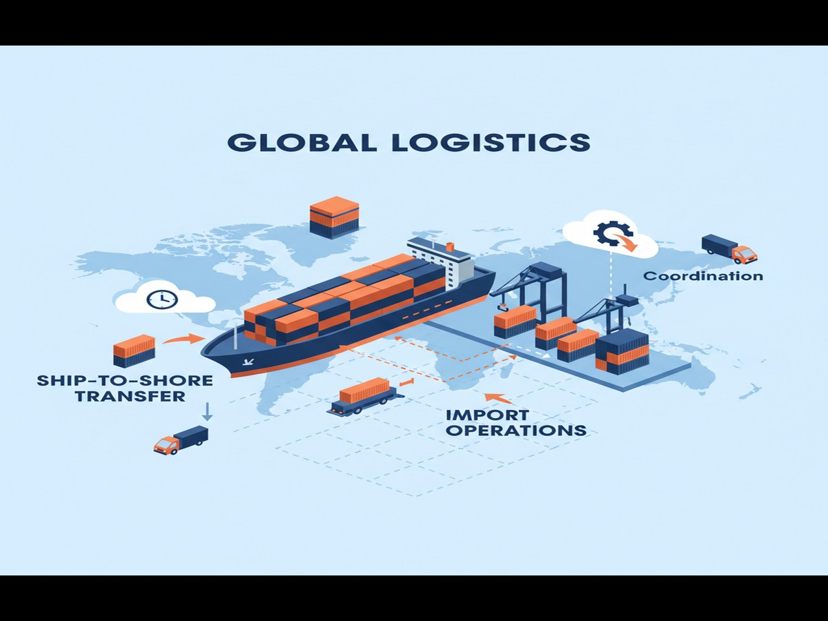 Cargo truck transporting the customs clearance process in iraq on Iraq highway for cross-border logistics