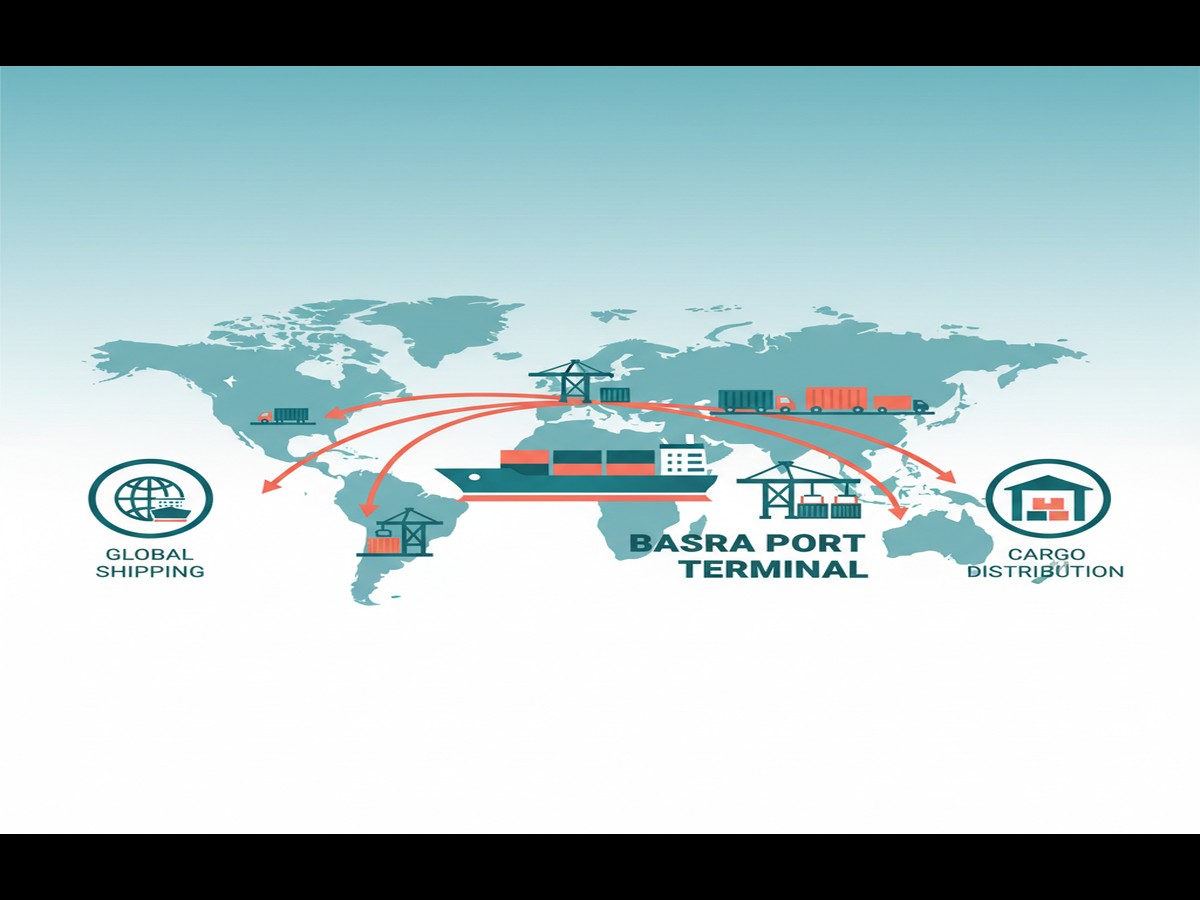 Cargo truck transporting services international warehousing iraq on Iraq highway for cross-border logistics