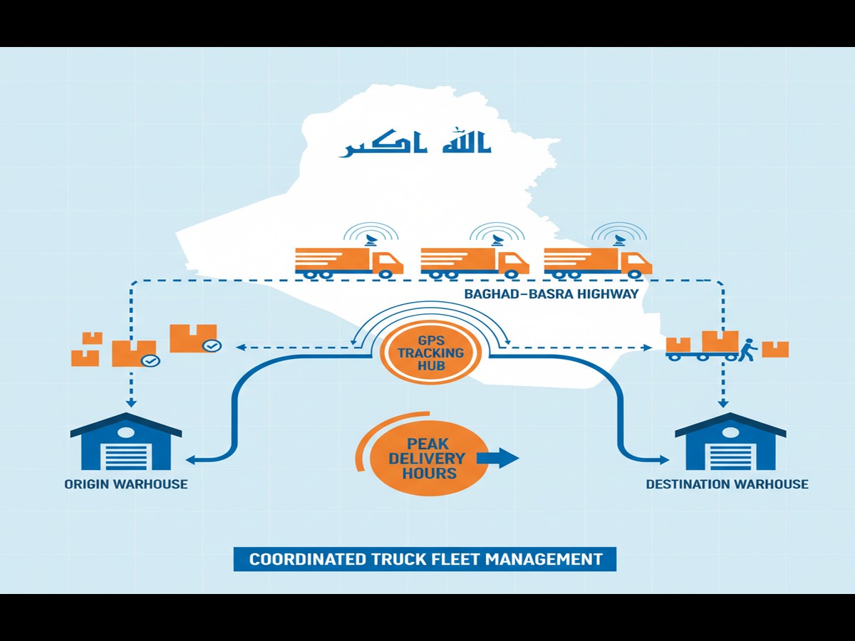 Cargo truck transporting partial transportation on Iraq highway for cross-border logistics - less than truckload iraq
