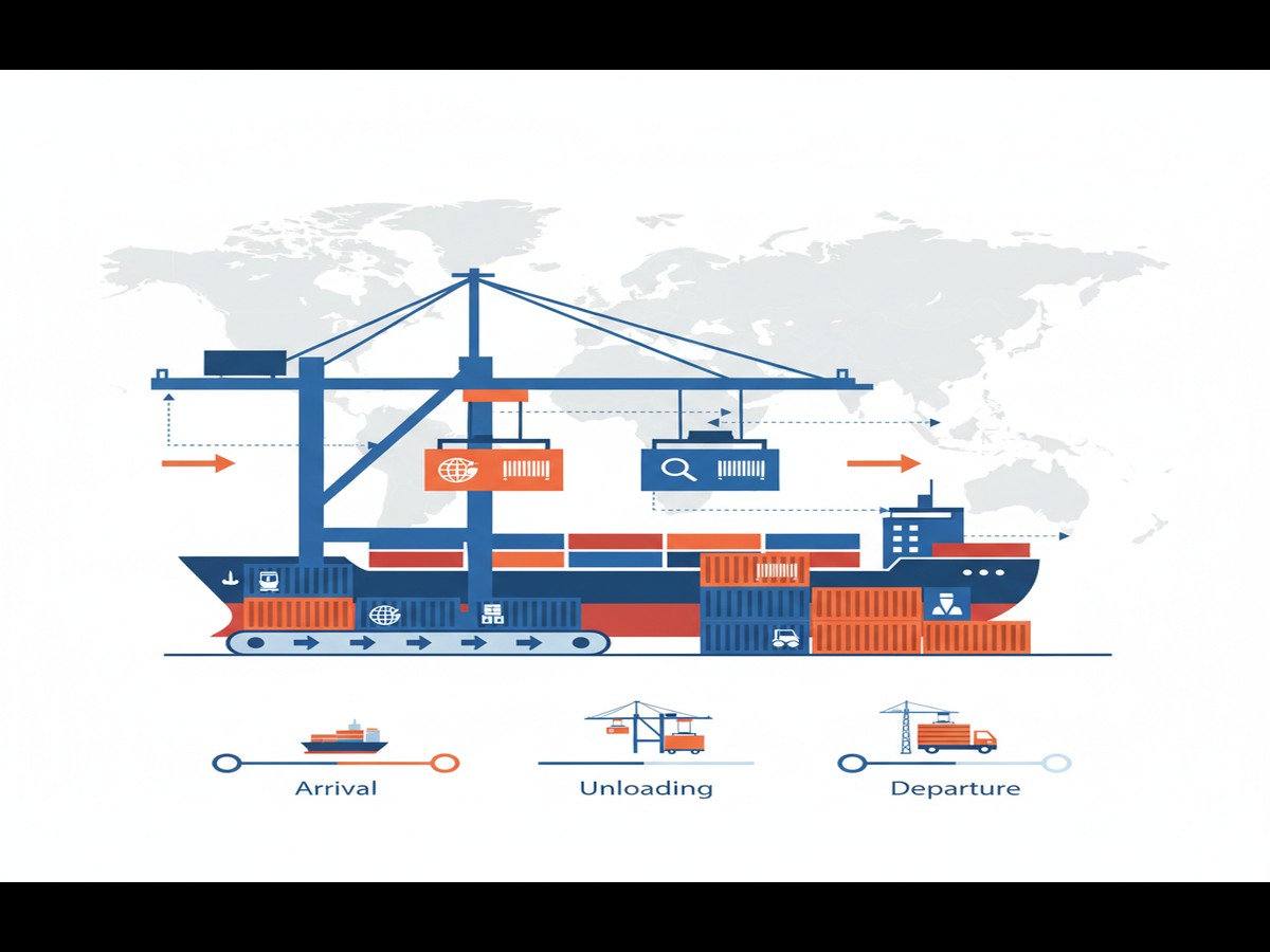 Workers managing services international warehousing iraq shipments at Iraq customs clearance facility