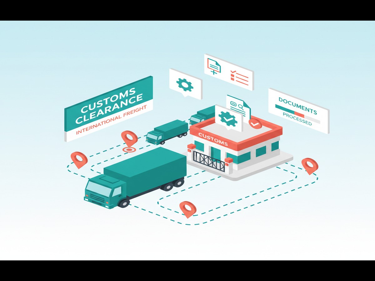 Workers managing kurdistan shipping services growth shipments at Iraq customs clearance facility
