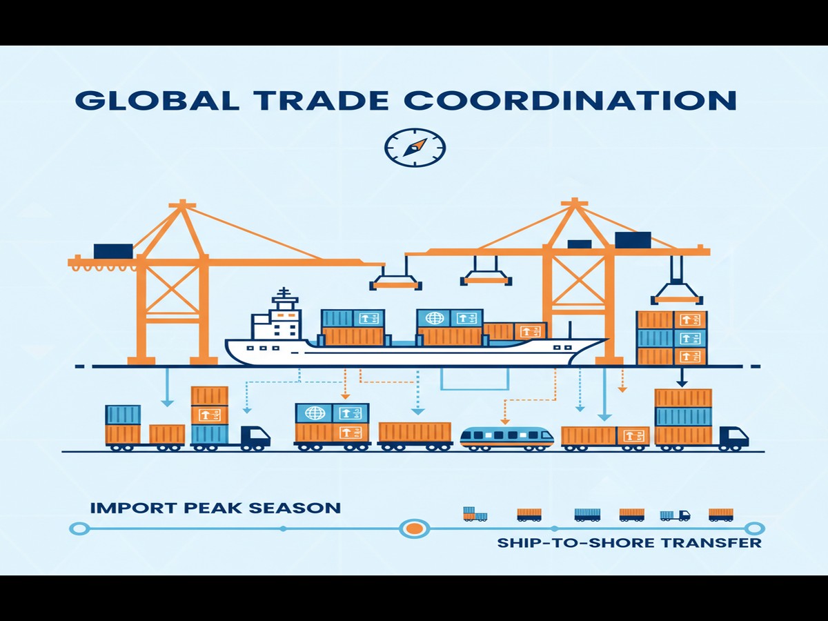 Workers managing regulatory compliance for iraq logistics shipments at Iraq customs clearance facility