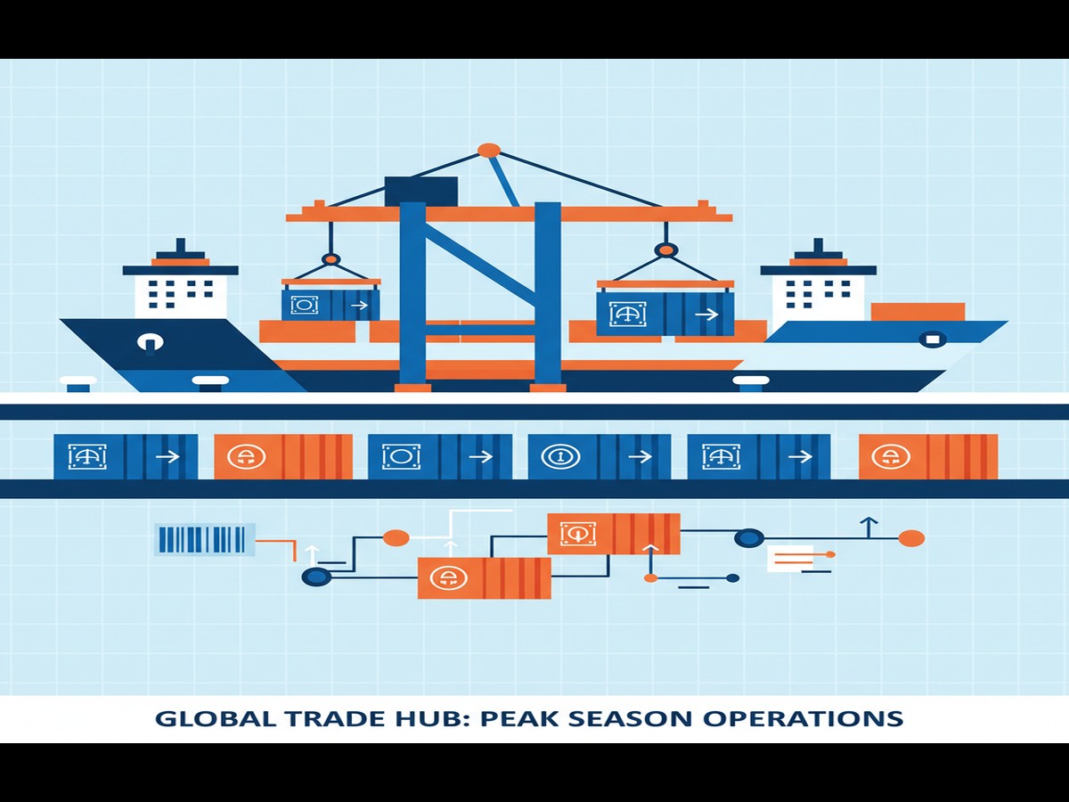 Workers managing shipping to iraq from usa shipments at Iraq customs clearance facility - cargo services kurdistan