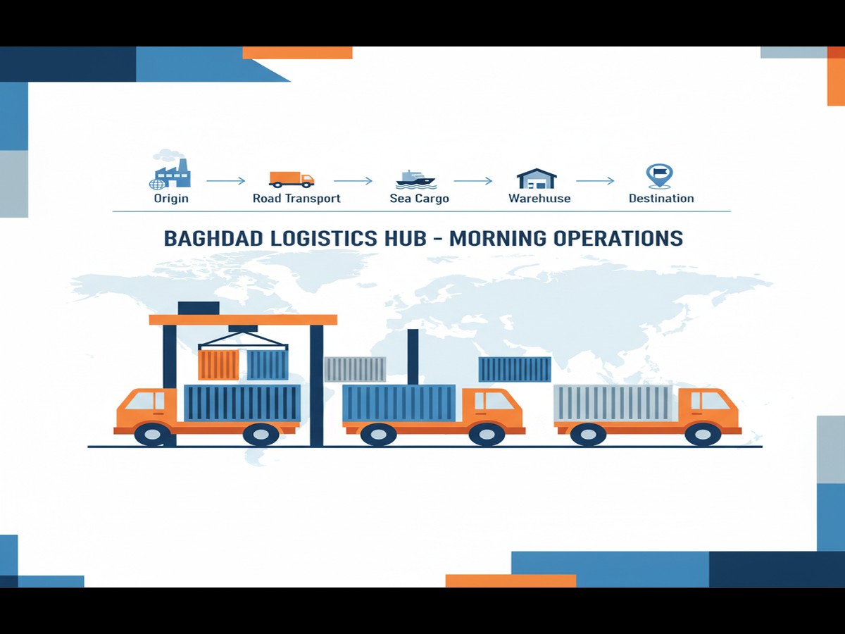 Digital transporting goods to southern iraq tracking system for Iraq/Kurdistan supply chain management