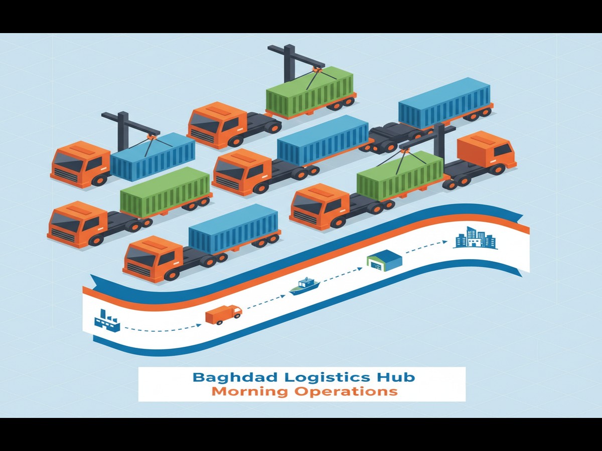 Illustration of Future Trends in Baghdad Heavy Haul Logistics in Baghdad - heavy haul trucking Baghdad