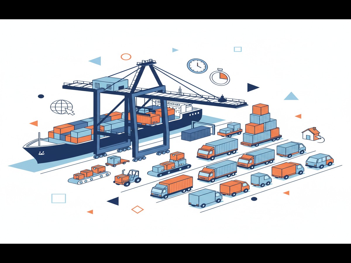 Illustration of صادرات ماشین‌آلات، لوازم خانگی و محصولات صنعتی ... in Ports Airports - صادرات آهن به عراق