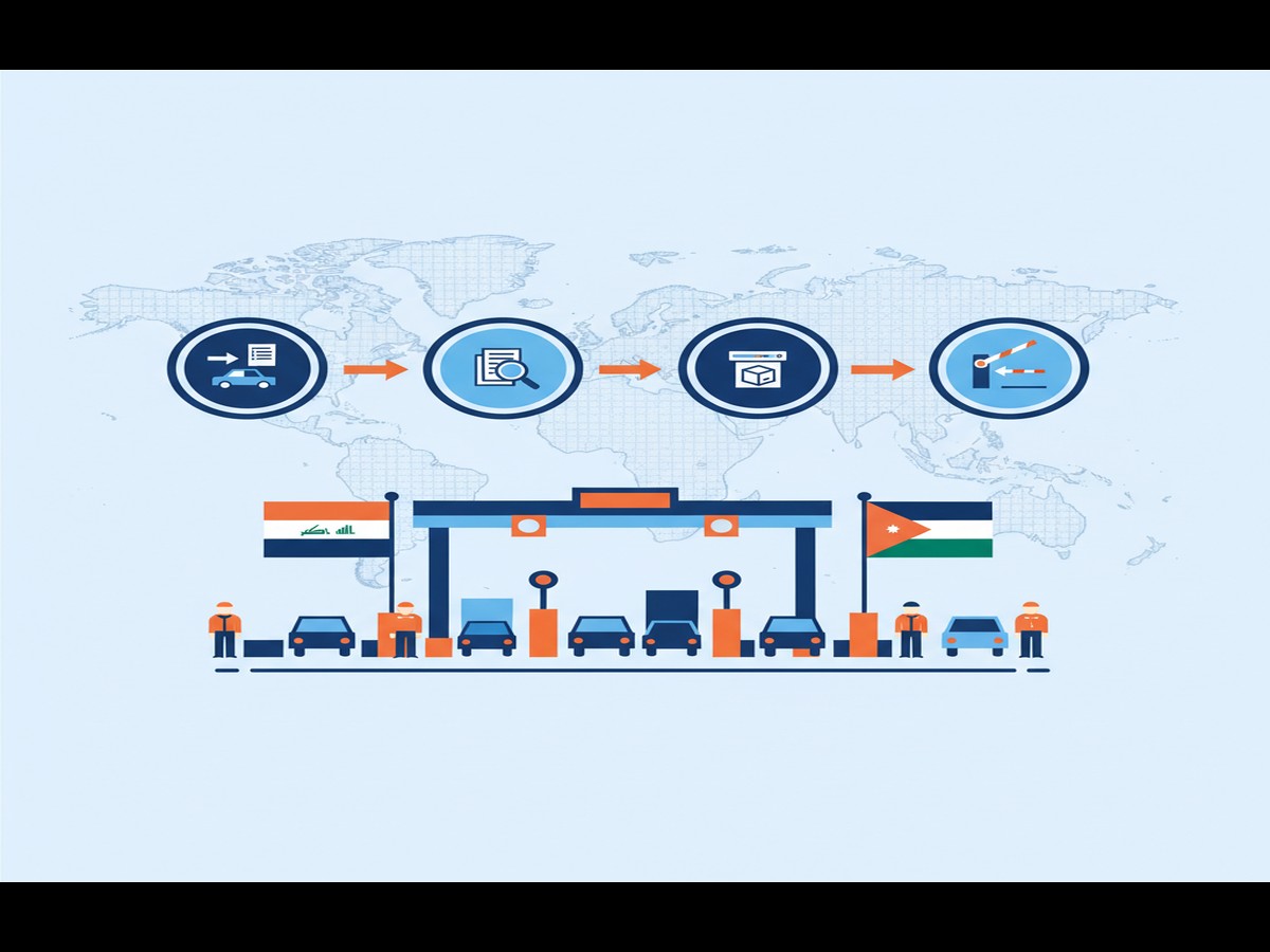 Illustration of نقش شرکت‌های حمل و نقل در تسهیل فرآیندهای گمرکی... in Cross Border - گمرک بصره عراق
