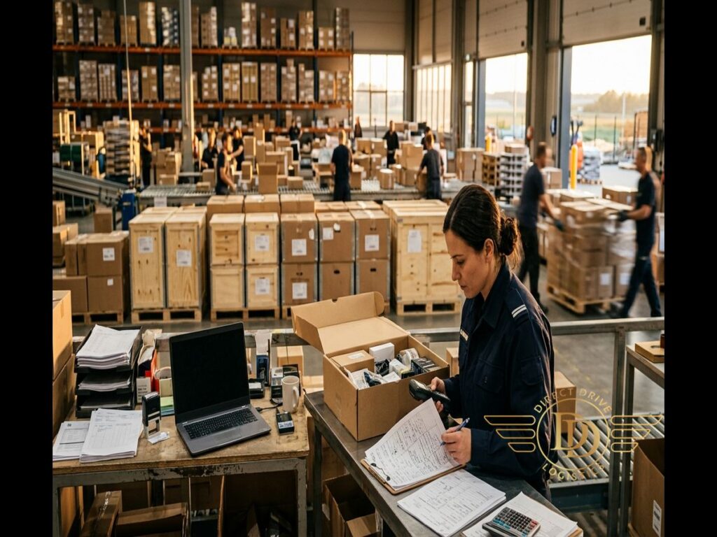 انبارداری تخصصی اربیل لجستیک انبارداری در عراق - Customs officer inspecting - انبار سرد اربیل