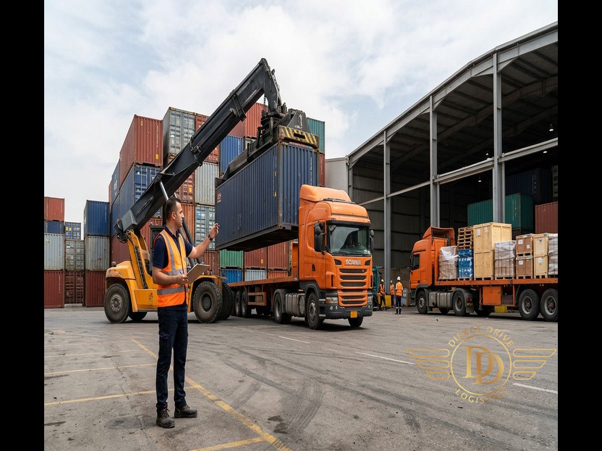 routes Khor Fakkan to Baghdad road transport operations - multimodal shipping UAE Iraq